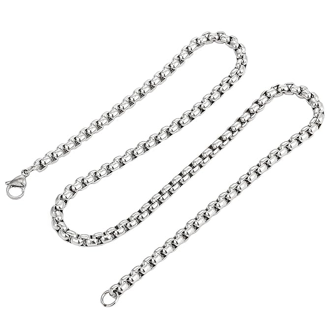 DonDon® Herren Halskette Edelstahl // Wählbar in verschiedenen Längen und Durchmessern