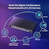 NICGIGA 8 Port 2.5G Ethernet Switch 10G SFP Uplink Unmanaged Plug & Play Fanless view 4