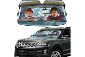 GENANY Funny Magic Movie Windshield Sun Shade for Car SUV Truck (55x30 inches), Car Sun Shade Windshield, Car Shades for Front Windows, Sunshade for Car Windshield, Front Windshield Sun Shade
