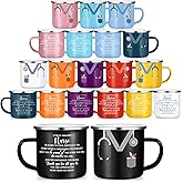 Hushee Nurse Appreciation Gifts Mug Bulk 12oz Coffee Mugs with Handle Motivational Cup Enamel Tumbler Nurse Practitioner Week Gift for Nursing Doctor Valentines Care Favor(Multicolor,20 Pcs)