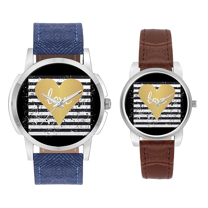 Gifts for Couple, Multicolor Dial Wrist Watch for Men and Women