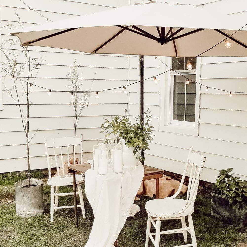 Amazon Com Abba Patio 10 Feet Offset Cantilever Umbrella Outdoor Hanging Patio Umbrella Ivory Garden Outdoor