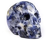Skullis 2.0" Sodalite Crystal Skull, Hand Carved