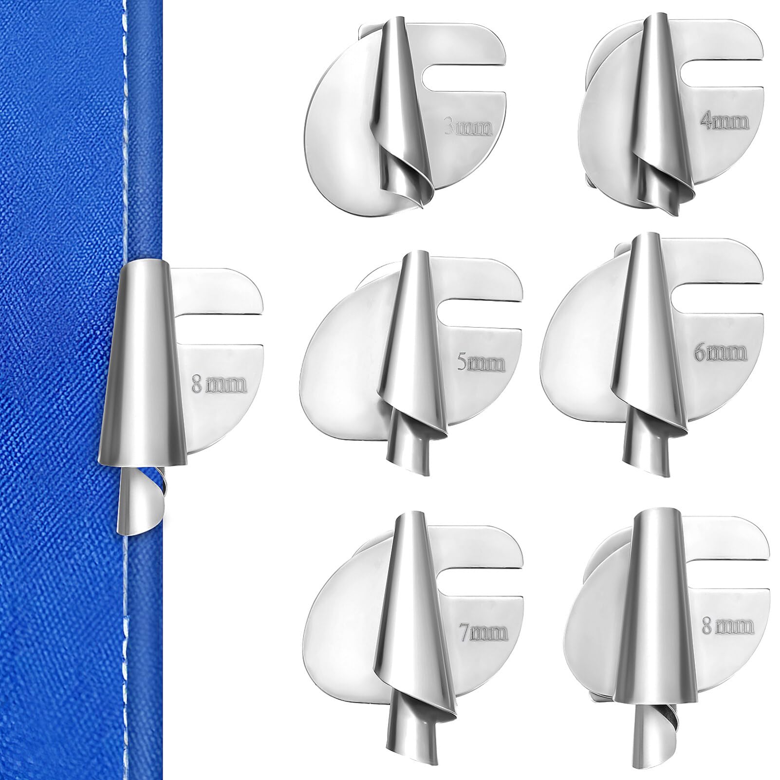 Tofficu 6pcs Sewing Rolled Hemmer Foot Set, Sewing Accessories, Sewing Machine Presser Foot, Sewing Machine Accessories, Hemming Foot Kit for Sewing Rolled Hemmer Presser Foot