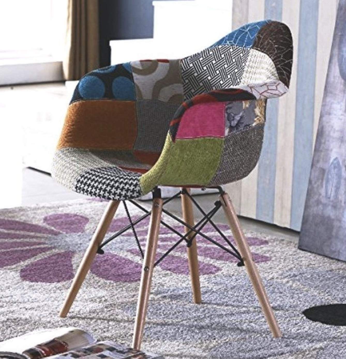 стул eames-638 скандинавия. стул dsw patchwork. стулья эймс пэчворк. стул eames лоскутный. стул dsr patchwork paris, eames style.