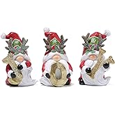 Hodao 3 PCS Joy Christmas Gnomes Decorations Xmas Hat Gnome Figurines Decor Handmade Elf Scandinavian Tomte Gnome Figurines for Xmas Decor Gift - Christmas Party Home Gnomes Decorations