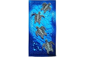 Dawhud Direct Sea Turtles Beach Towel for Women, Girls, Kids, Men, Turtle Bath Towel Print 30" x 60" Pool Towel Super Soft Plush Cotton Turtle Towel for Beach Lovers Turtle Beach Towel
