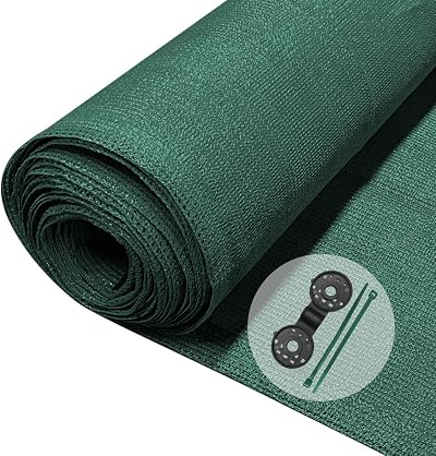 VOUNOT Privacy Netting 1.8x10m Garden Shading Net 75% UV HDPE Green
