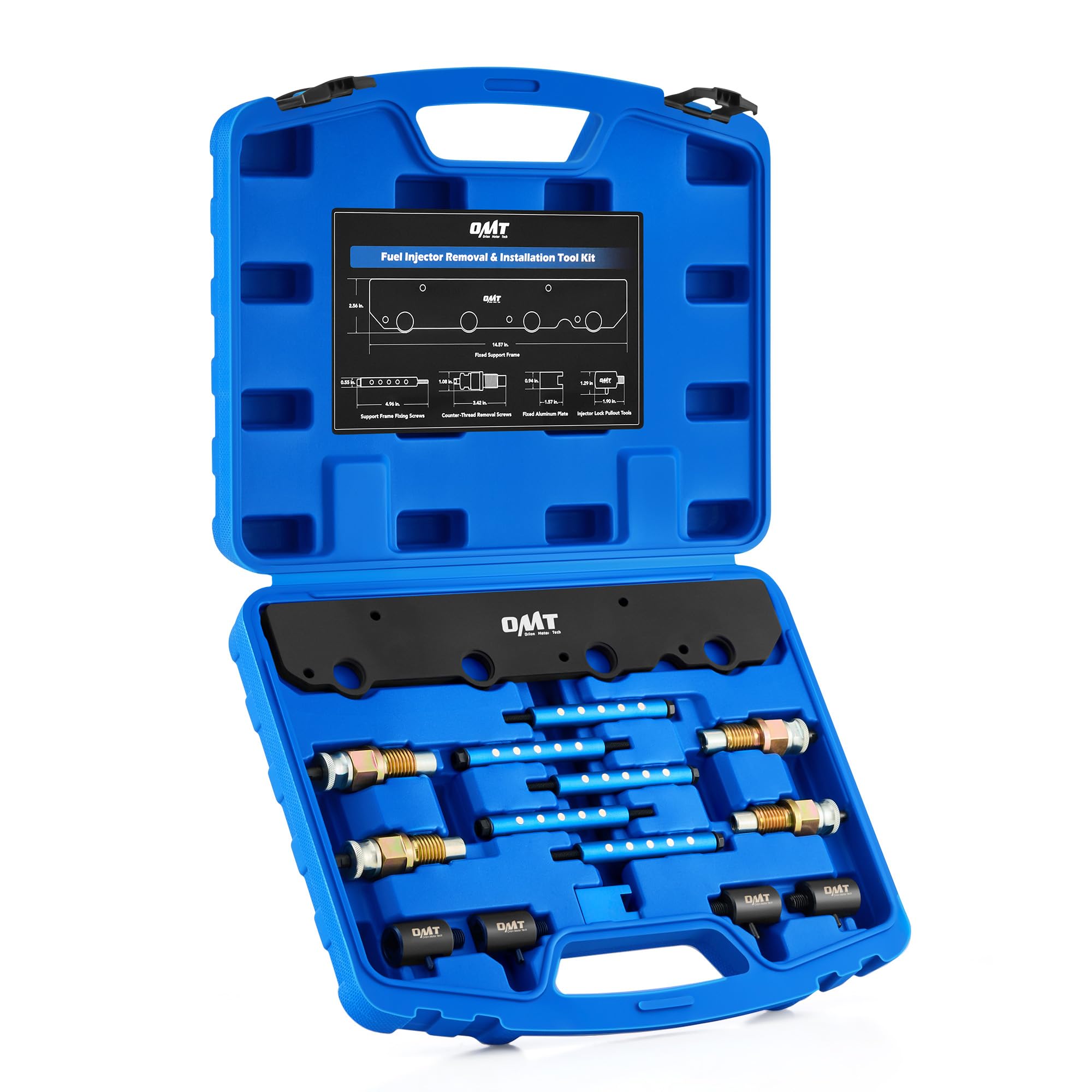 Photo 1 of Orion Motor Tech Fuel Injector Removal Tool Kit, 15pc BMW Injector Puller Kit, Compatible with BMW B38 B48 Engines OEM 2358417 2358022, BMW Injector Removal Installation Tool Kit with Gloves