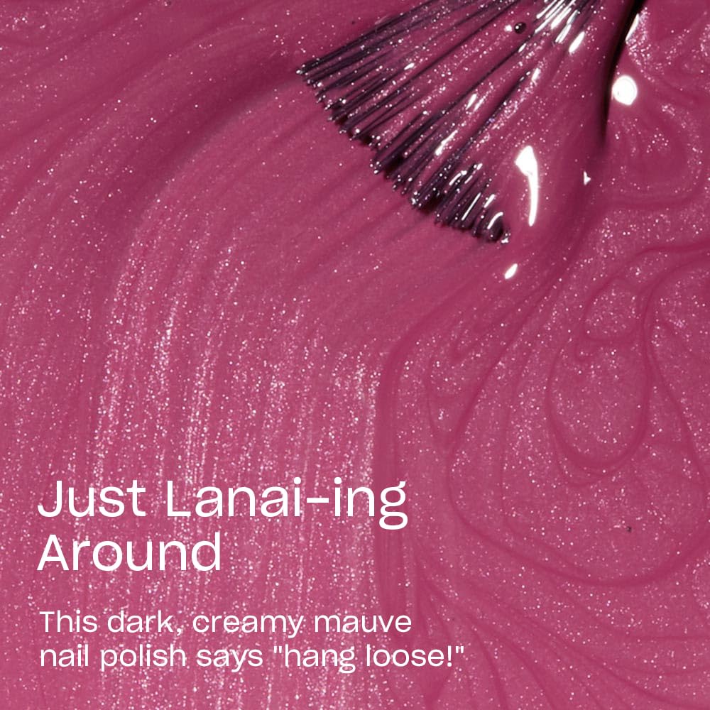 OPI Nail Lacquer Just Lanai-ing Around | Opaque Dark Purple Crème Chip Resistant Nail Polish | Vegan, Fast Drying, Streak Free - Image 3