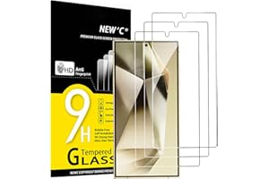 NEW'C 3 Pack Designed for Samsung Galaxy S25 Ultra Screen Protector Tempered Glass, Bubble Free, Ultra Resistant