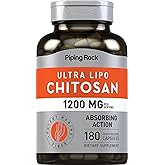 Piping Rock Chitosan Supplement 1200 mg | 180 Capsules | Ultra Lipo Chitosan | Absorbing Action | Non-GMO, Gluten Free
