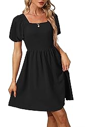 OFEEFAN Plus Size Dresses for Women Black Summer