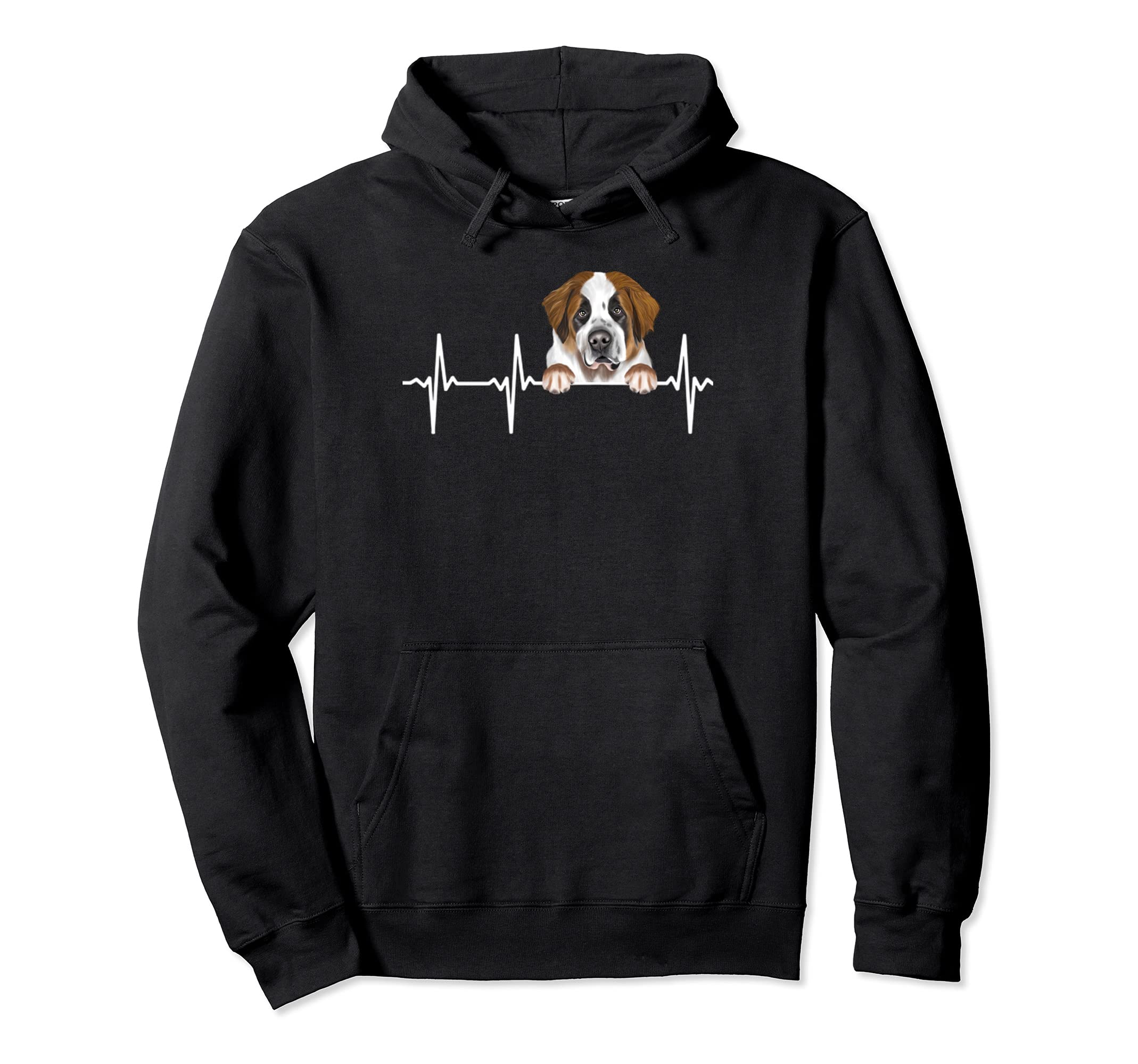 Funny Dog Heartbeat For St. Bernard Lovers Pullover Hoodie