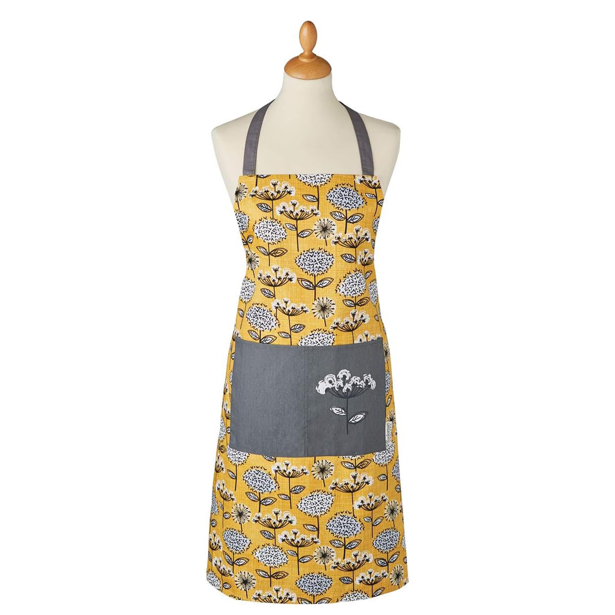 Cooksmart British Designed Kitchen Aprons For Women | 100% Cotton Kitchen Apron With Pockets | Cooking Aprons For Women Suitable For All Types Of Kitchens - Retro Meadow