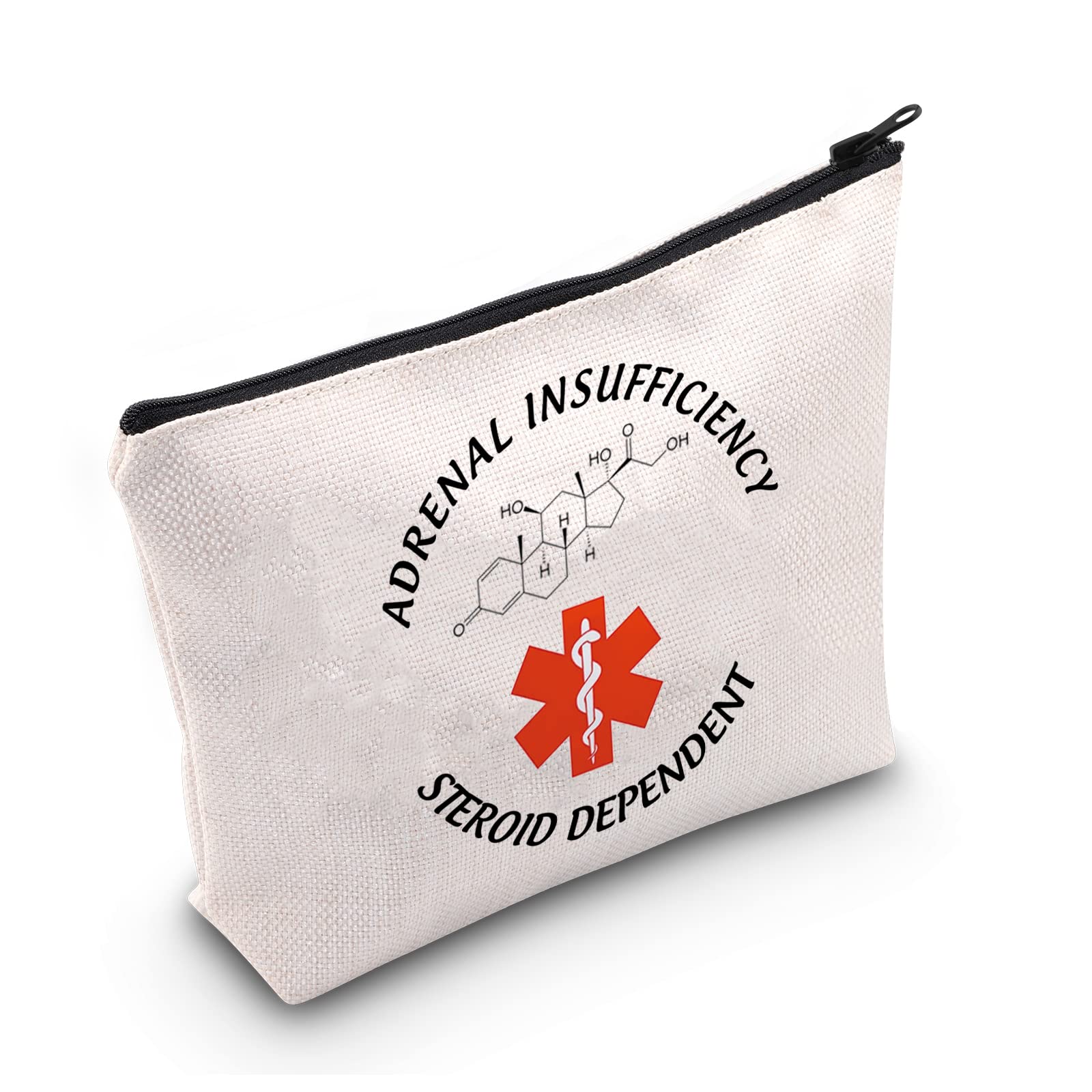 Addison's Disease Inspired Gift for Women Adrenal Insufficiency Steroid Dependent Makeup Bag (Adrenal Insufficiency)