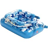 QPAU Inflatable Tank Pool Float for Adults &amp; Kids &ndash; Ride-On Camouflage Floaty with Water Cannon, Swim Raft Toy for Boys Girls, Lake Beach Backyard Party Floaties