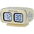 Studebaker Large Display LCD AM/FM Retro Clock Radio USB Bluetooth Aux-in Bedroom Kitchen Counter Small Footprint (Cream)