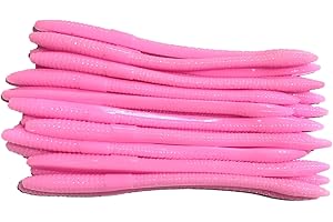 Softy Lure 20 Pcs 5" Finesse Worm, Trick Worm (Scent, Float) Soft Plastic Worm, Bass Fishing Lure, Soft Plastic Bait