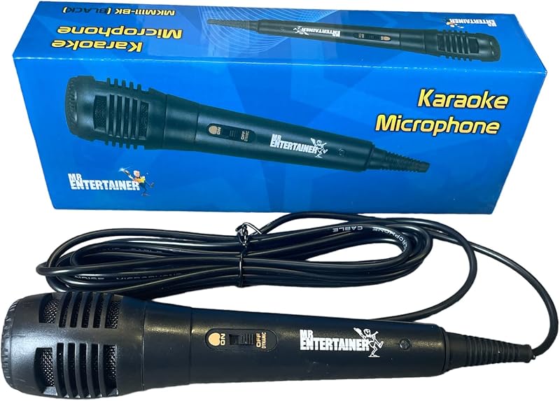 Mr Entertainer Karaoke Dynamic Wired Microphone Black