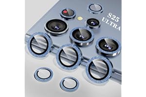 SAE&SVNG Crazylens for Samsung Galaxy S25 Ultra - Tempered Glass Aluminum Edging - S25 Ultra Accessories - Anti-Scratch Decorative Camera Lens Protector