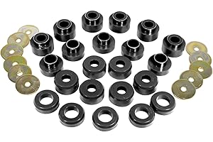 Prothane (1-107-BL) 97+ Body Mount Kit - Black