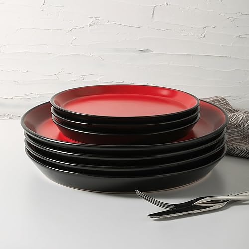 Stone Lain Albie Stoneware 32 Piece Dinnerware Set, Plates and
