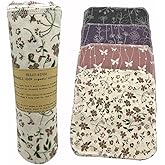Reusable Paper Towel Rolls 20 Pack,Washable Napkin Cloth Value Set of 4 Colors 20 Pack of Paperless Towel-100% Cotton, Super Soft, Absorbent Made to Last (Blooming)