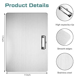 Motiskyy Metal Clipboard 11 x 17 Inch Horizontal