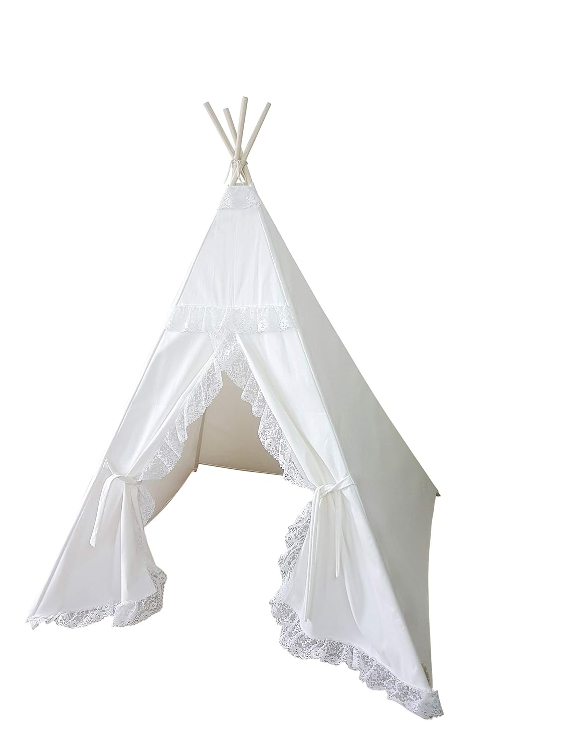 The Teepee Store White Princess Kids Teepee Tent with White