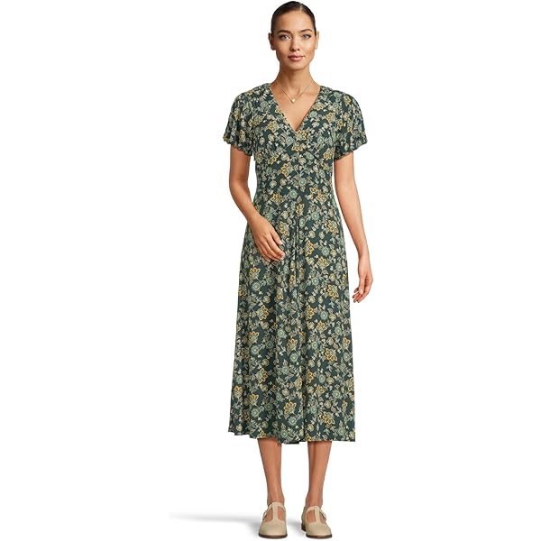 Madewell Women's Smocked Short Sleeve Midi, Saylor Floral Light Pool, 10 at  Amazon Women's Clothing store
