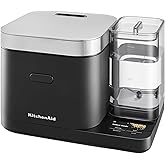 KitchenAid Grain and Rice Cooker 8 Cup with Automatically Sensing Integrated Scale + Water Tank, KGC3155, Black Matte