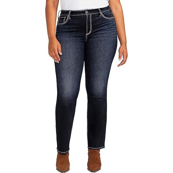 SILVER Jeans Co Avery High-Rise Curvy Fit Straight