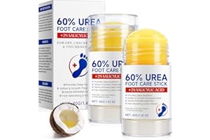 2 Pack 60% Urea + 2% Salicylic Acid Cream Stick | Intensive Moisturizing Balm for Rough & Dry Skin | Exfoliating Foot & Hand 