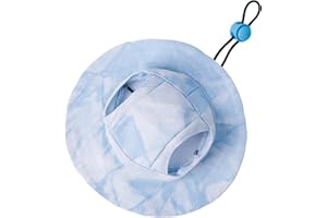 MIANHUATANG Pet hat with Ear Holes Sunscreen Baseball Cap Suitable for Small and Medium-Sized Dogs Outdoor Climbing hat in Summer Pet Products (Blue, Small)