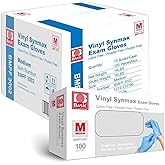 Jointown Basic Vinyl Exam Gloves-Safty Glove Latex & Powder-Free, Synmax Disposable, BMPF3002 Medium (Case of 1000, Blue)