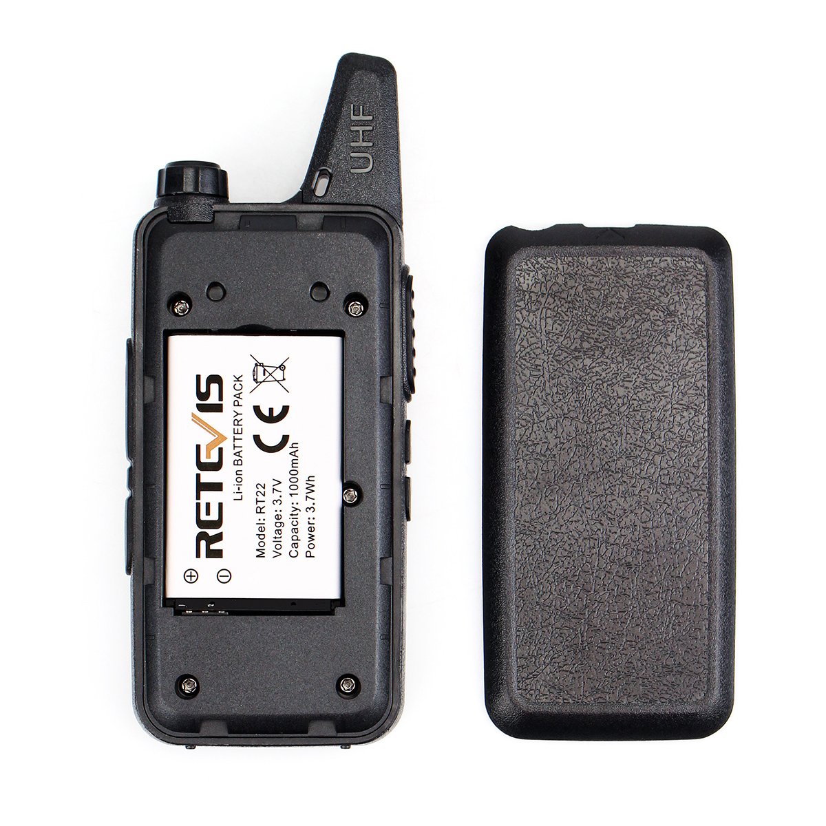 Retevis RT22 Two Way Radio Rechargeable UHF 16 CH VOX Walkie Talkies with Covert Air Acoustic Earpiece (2 Pack)