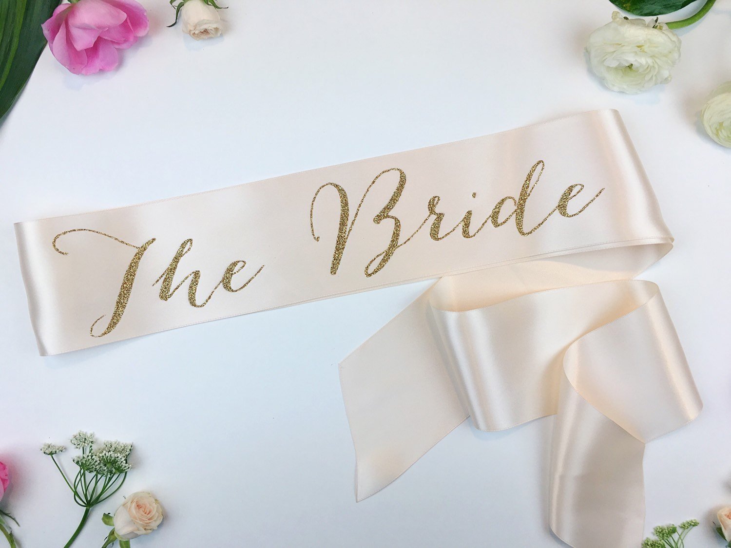 The Bride sash, Bachelorette Sash, Bride to Be Sash, Bridal