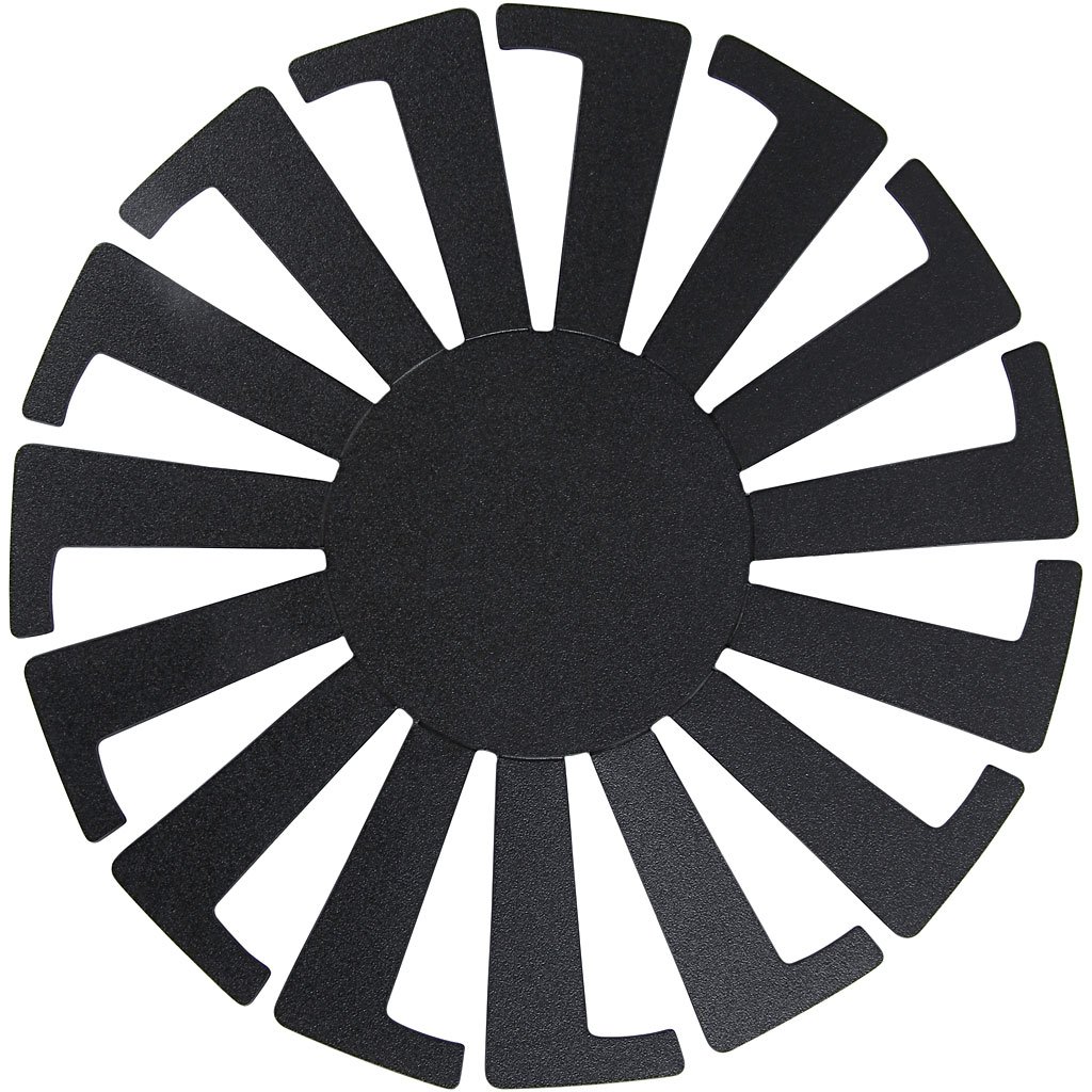 Basket Weaving Template, D: 8 cm, black, 10 pcs