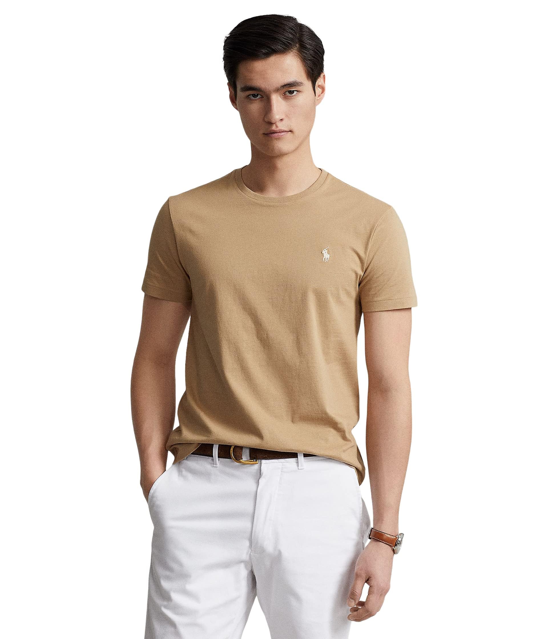 POLO RALPH LAUREN Classic Fit Jersey Crew Neck T-Shirt Cafe Tan 2XL Image