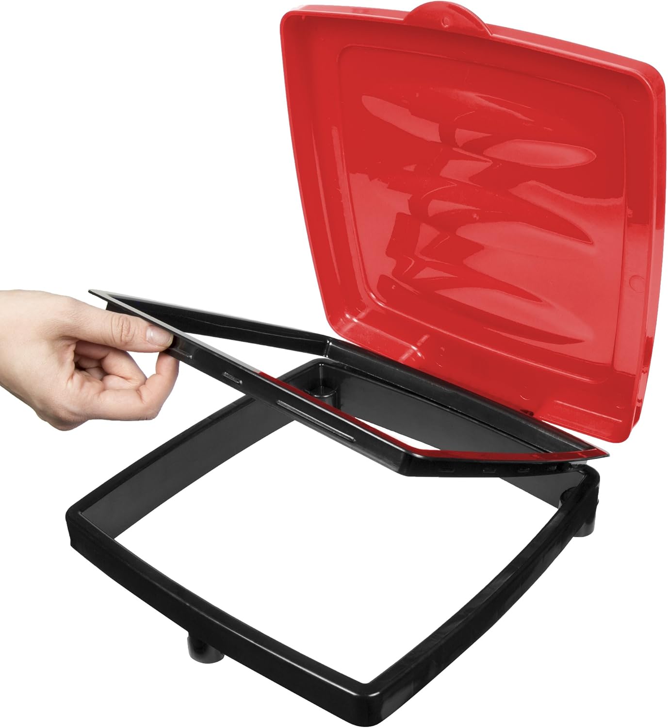 Wakeman Portable Trash Bag Holder- Collapsible Trashcan for Garbage and Indoor/Outdoor Use Outdoors -Ideal for Camping Recycling and More (Red): Clothing