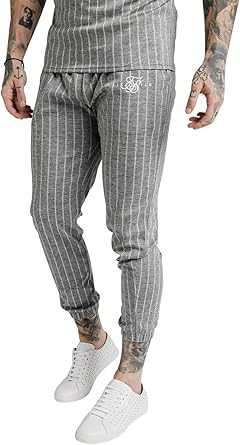 siksilk pinstripe logo joggers