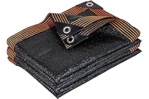 IMSGVIFO 4 * 10 FT Black Shade Cloth for Patio, 90% Mesh Tarp Sun Shade Cloth with Grommets, Sun Protection Sail for Garden Greenhouse Pergola Barns Kennel Patio Outdoor Neting Cover