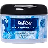 Camille Rose Vegan Black Castor Oil & Chebe Deep Hair Conditioner, with Jojoba Oil to Strengthen, Repair Damage, and Reduce Breakage, 8 oz