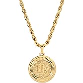 CHRISTIN MARIE STUDIO 18k Gold Plated Zodiac Necklace & Pendant - Gold Necklace for Women & Men, Tarnish & Water Resistant, Birthday Gifts for Women & Men