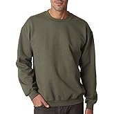 Fashion Gildan 18000 Adult Sweatshirt Military Green