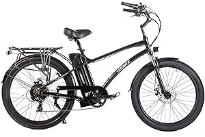 Soumye Beach Cruiser E-Bike 790W Pack Watts Motor 48V/624WH Battery 26”x2.235 Tire Max Speed 25 m/h Step-Over M5 Larger Size Display 7 Gears for Adults