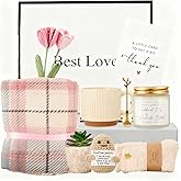 10-in-1 Unique Self Care Get Well Soon Gifts Basket for Women, Birthday Gifts for Women Spa Care Package,Christmas Gift for Bestie Wife Best Friend Sister