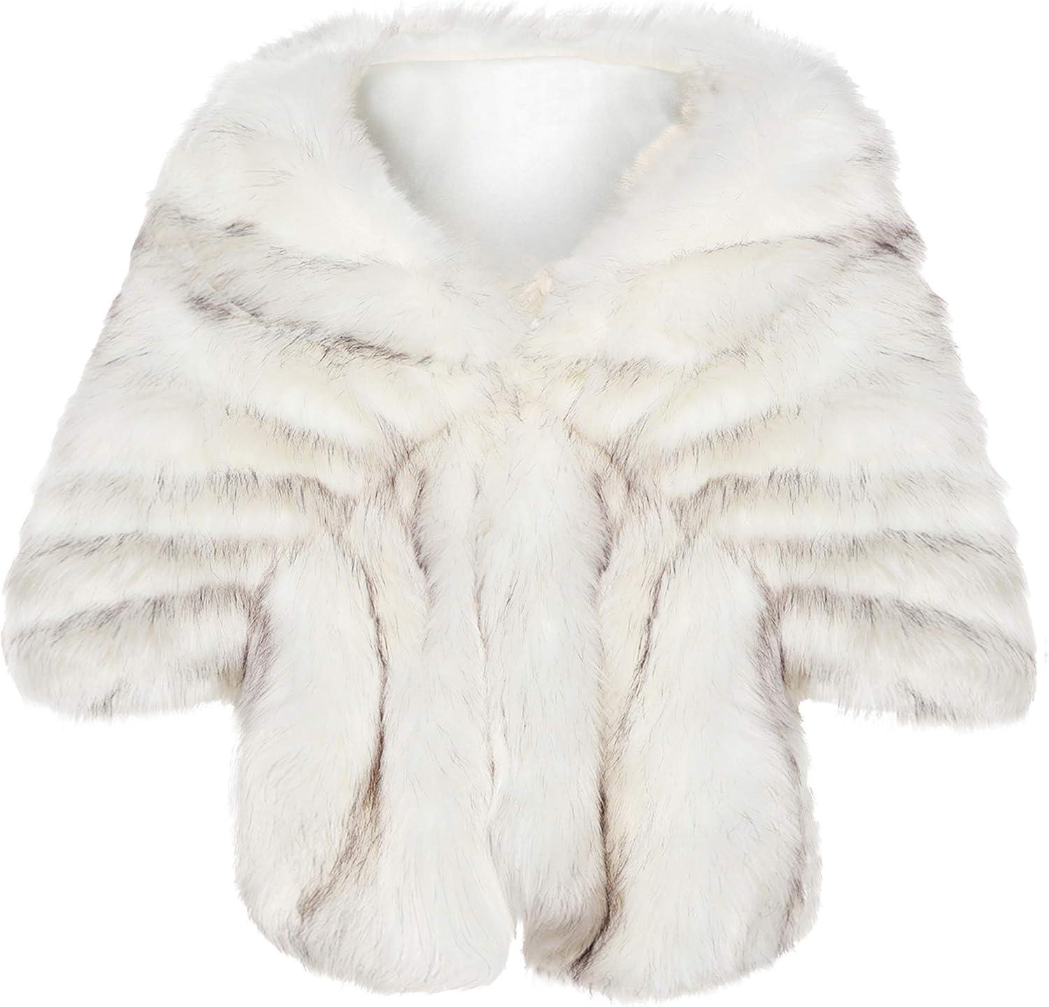 BABEYOND Womens Faux Fur Collar Shawl Faux Fur Scarf Wrap Evening Cape for Winter Coat at  Women's Coats Shop