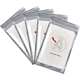 XFT AED Trainer Pads, 5 Pairs Practice Trainer Pads for XFT Mini AED Trainer Pads (Adult Pads), Use for XFT-D0009, XFT-120N, XFT-120NB, Replacement AED Trainer Pads, CPR Traing Pads